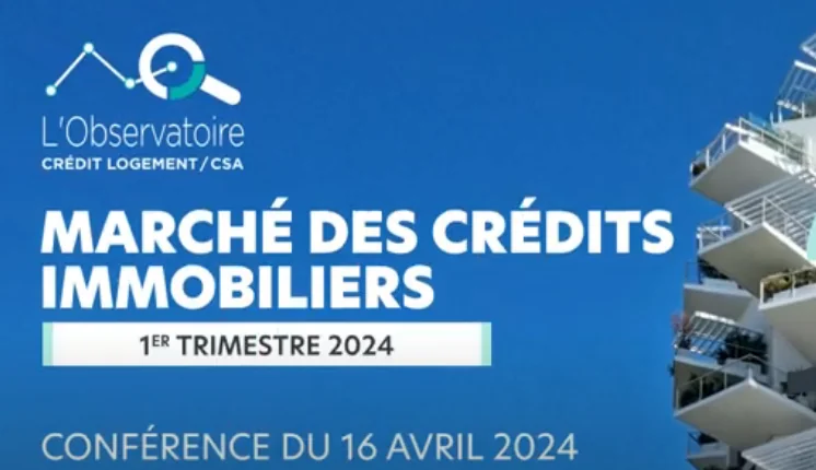 titre introductif aux données du 1er trimestre 2024 de l'Observatoire Crédit Logement CSA